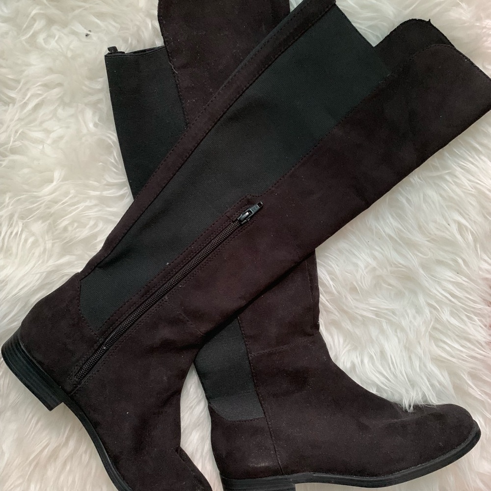 Faux Suede Over the Knee Boots